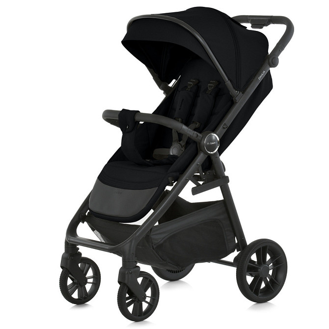 Коляска дитяча El Camino DAHLIA Black прогулянкова PU колеса Чорна (ME 1181) Чернігів - фото 1