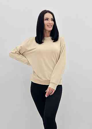 Базовий світшот з двонитки "Kaplan" оптом | Норма і батал 42-44, Бежевий Київ