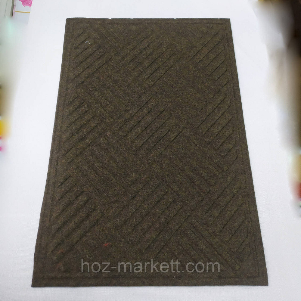 Коврик 60 х 40 см прорезиненный с ворсом в прихожую болотный Харьков - изображение 2