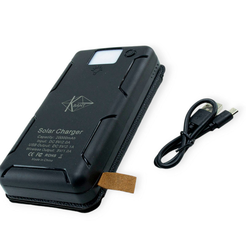 Повербанк 20000 mAh плюс 4 солнечные панели, 2 USB выход, заряд через MicroUSB Мукачево - изображение 2