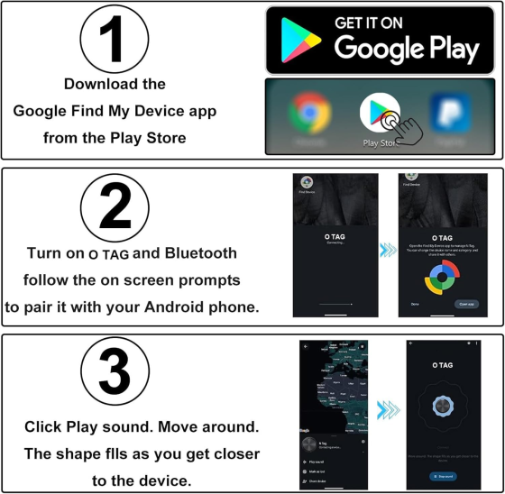 Bluetooth-трекеры GLOBELEC 2 шт. для Android, Google Find Hub, поиск ключей и багажа, BLE, IP65, Black Киев