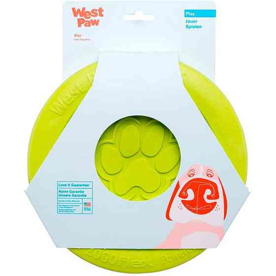 West Paw Zisc Flying Disc (Вест Пав Зиск) игрушка для собак фрисби Большой - 22 см., Зеленый Запорожье