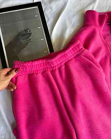 Женский теплый прогулочный костюм: кофта и брюки двусторонний флис Розовый, 42/46 Одесса