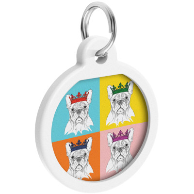 Адресник для животных WAUDOG Smart ID с QR паспортом "Французский бульдог", круг 25 мм (0625-0209) Винница - изображение 2