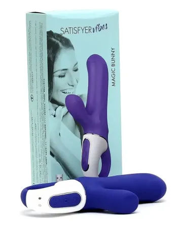 Потужний вібратор-кролик Satisfyer Vibes Magic Bunny, два мотори, літій силікон, 12 режимів роботи Львів