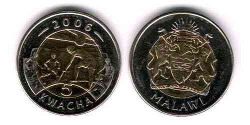 Malawi Малаві - 5 Kwacha 2006 aUNC Полтава