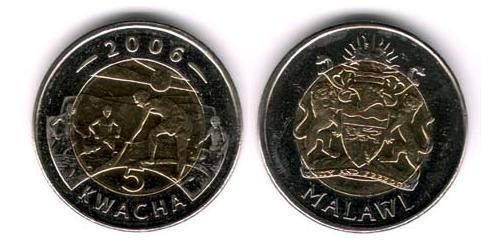 Malawi Малаві - 5 Kwacha 2006 aUNC Полтава - фото 1