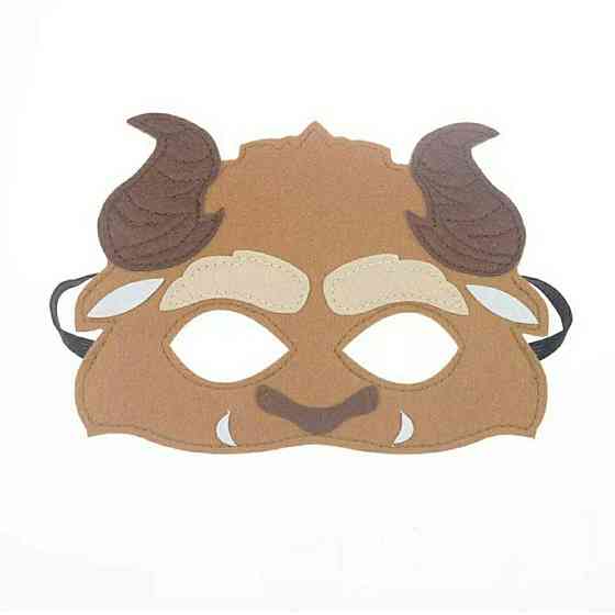 Детская маска Бык one size коричневый Киев