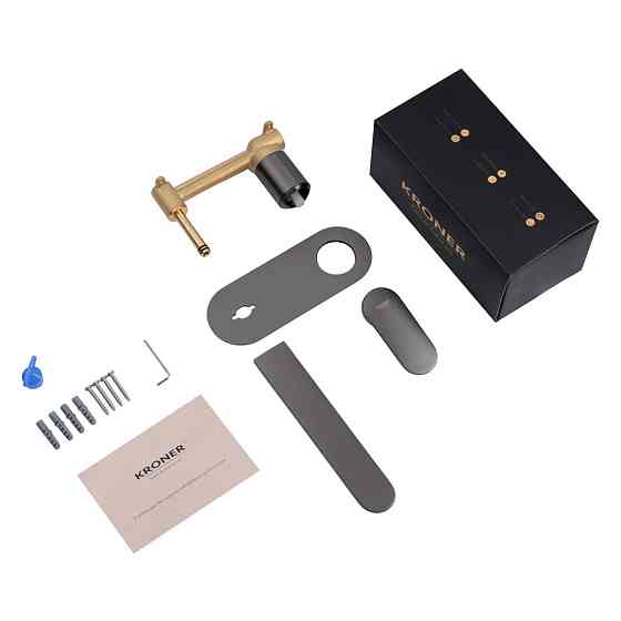Смеситель для раковины настенный Kroner Element 211133B-5301 графит Киев