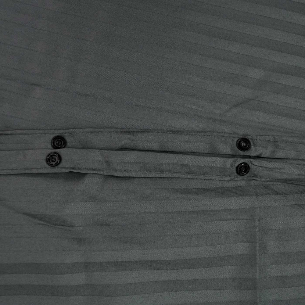 Постільна білизна Страйп Сатин Полуторна 125 г/м2 YouStar (Графіт) 2 х 70х70 Суми - фото 6