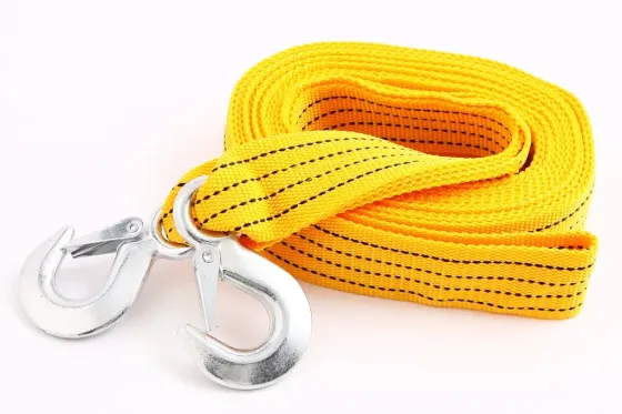 Трос буксировочный лента  3 т/6.0м/4.6см Vitol крючки Винница