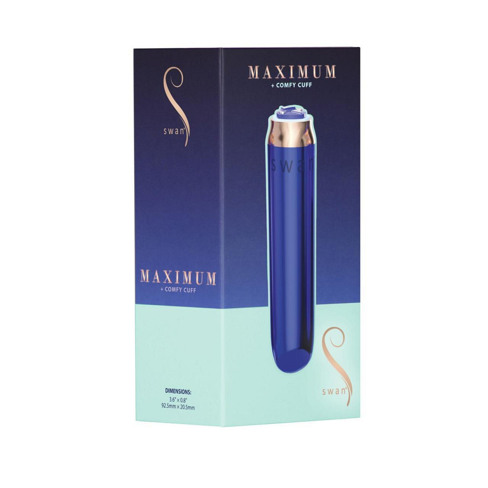Вибропуля Swan Maximum + Comfy Cuff Blue, супермощная, разная интенсивность, силиконовая манжета Sex Aura Киев - изображение 8