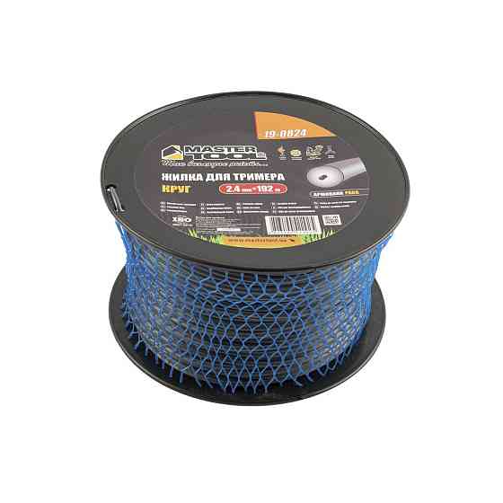 Жилка для тримера MASTERTOOL КРУГ АРМОВАНИЙ 2.40 мм 192 м котушка 19-0824 Коломия