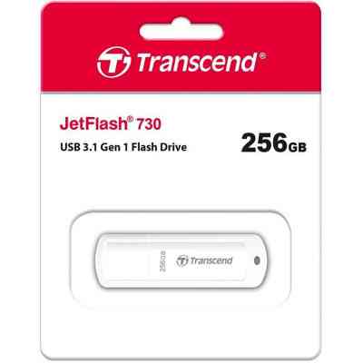 USB флеш накопичувач Transcend 256GB JetFlash 730 White USB 3.1 (TS256GJF730) Вінниця