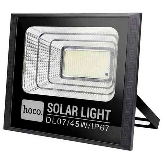 Лампа вулична HOCO DL07 Plus із сонячною панеллю, чорна Винница