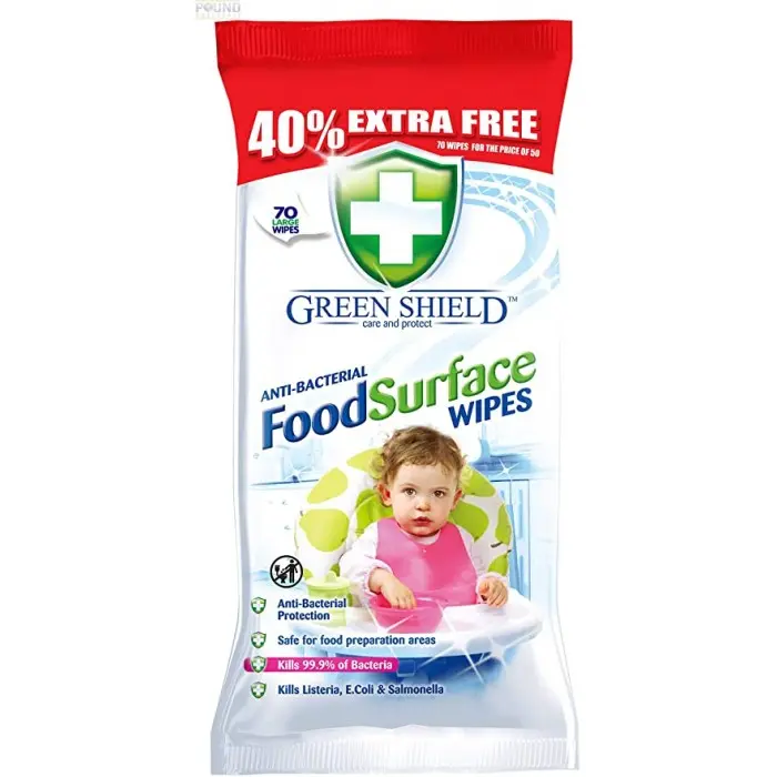 Вологі серветки Green Shield антибактеріальні для кухні, 70 шт Київ - фото 1