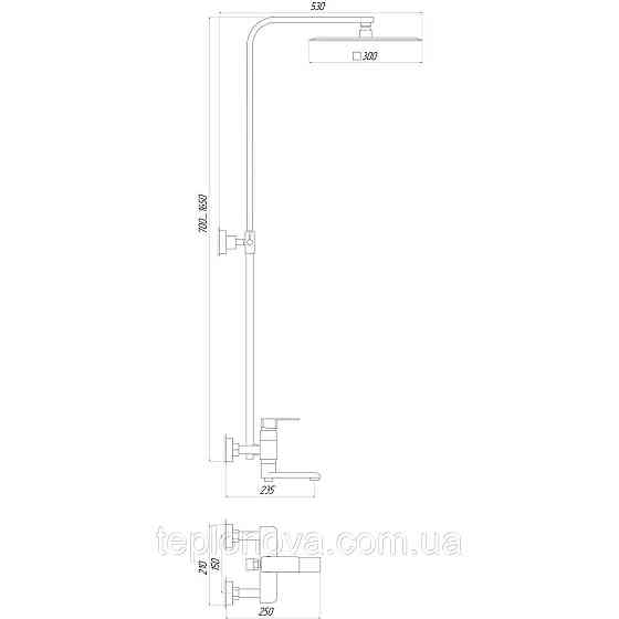 Душевая система Globus Lux MILANO VAN-GLM0007 Черновцы