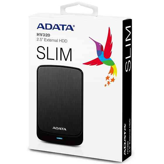 Зовнішній жорсткий диск PHD External 2.5'' ADATA USB 3.2 Gen. 1 HV320 1TB Slim Black Київ