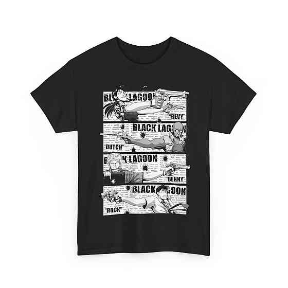 Футболка з аніме принтом Блакк Лагоон Оверсізед Топ оверсайз (S/M/L) Чорний AnimeJ0305 Дніпро