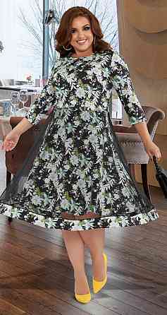 Красивое платье с двойной юбочкой большого размера (52) Киев