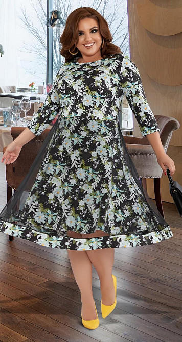 Красивое платье с двойной юбочкой большого размера (52) Киев - изображение 1