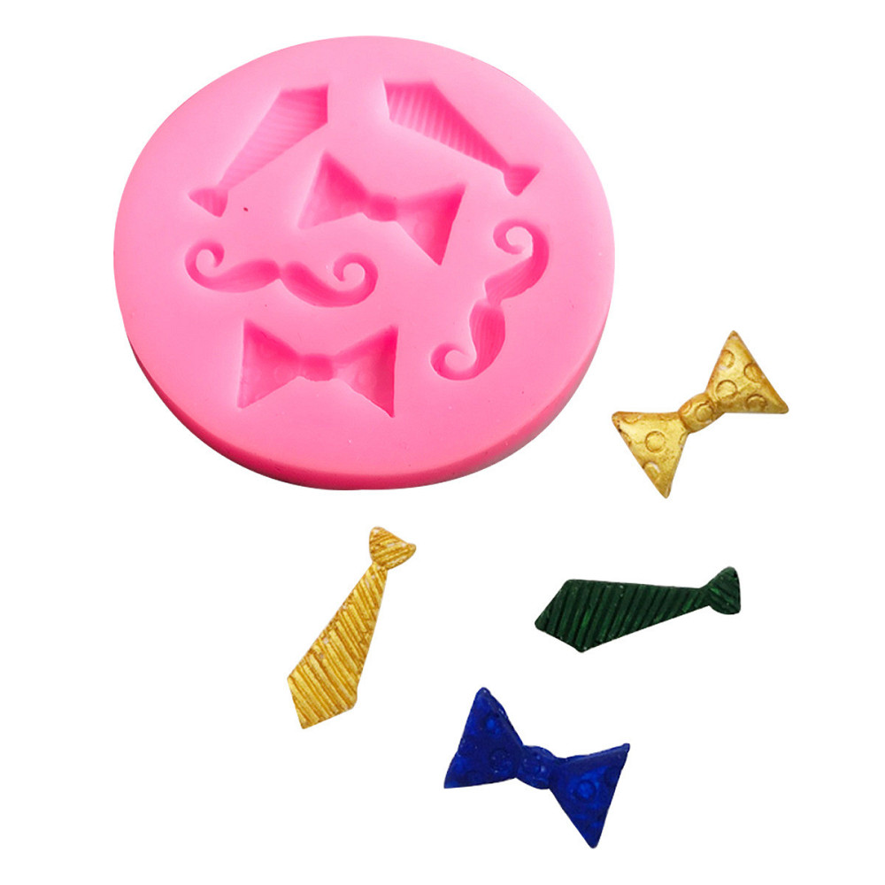 Силиконовый молд Усы и галстуки 55 мм розовый Киев - изображение 8