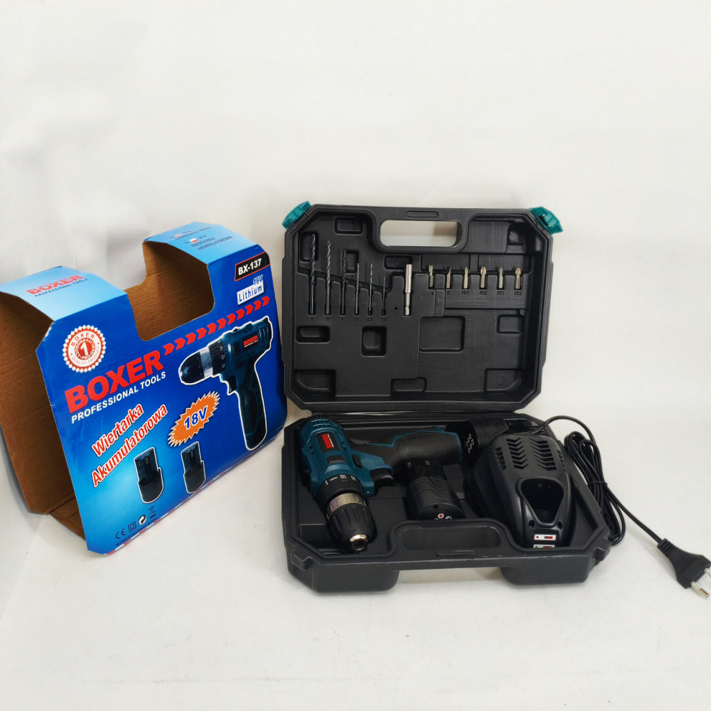 Дрель шуруповерт отвертка с насадками, Шуруповерт аккумуляторный набор Рабочий OX-67 Львов - изображение 3