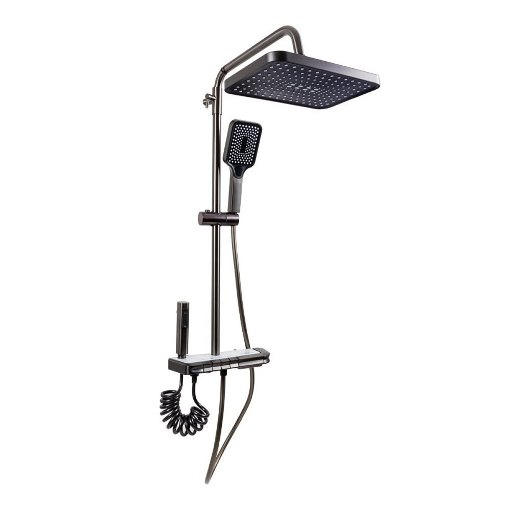 Душова колона VALESO NSK078 PVD чорна з індикатором температури Коломыя - изображение 1