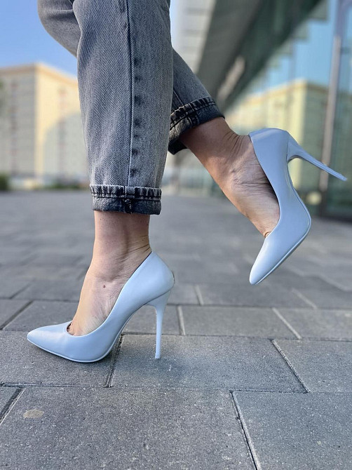 Comer Туфлі жіночі COMER блакитні екошкіра каблук 11 см 36р.-23.5см. (AH-4 4961) Коломия - фото 4