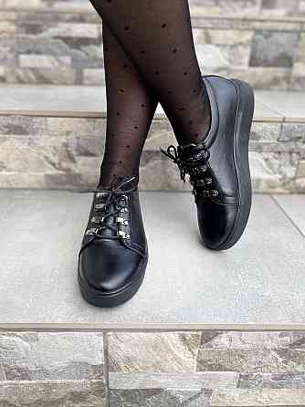 Injers Сліпони жіночі INJERS 195 чорні (весна-осінь, шкіра натуральна) (2486) Коломия