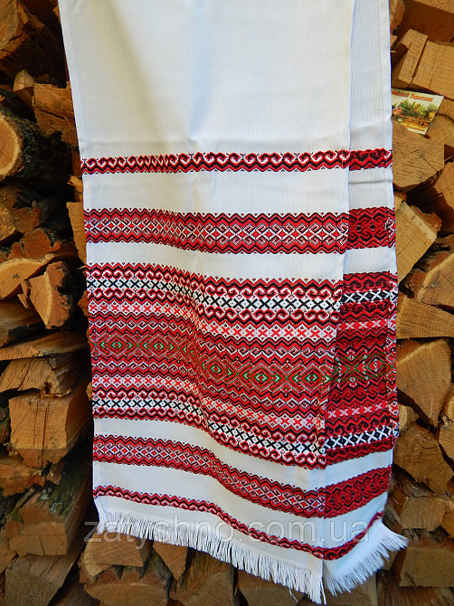 Вышитый рушник красный 240 длиной Киев - изображение 3