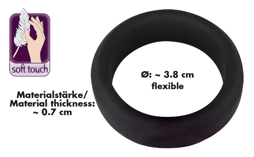Ерекційне кільце - Black Velvets Cock Ring, 3.8 см Sex Aura Київ - фото 4