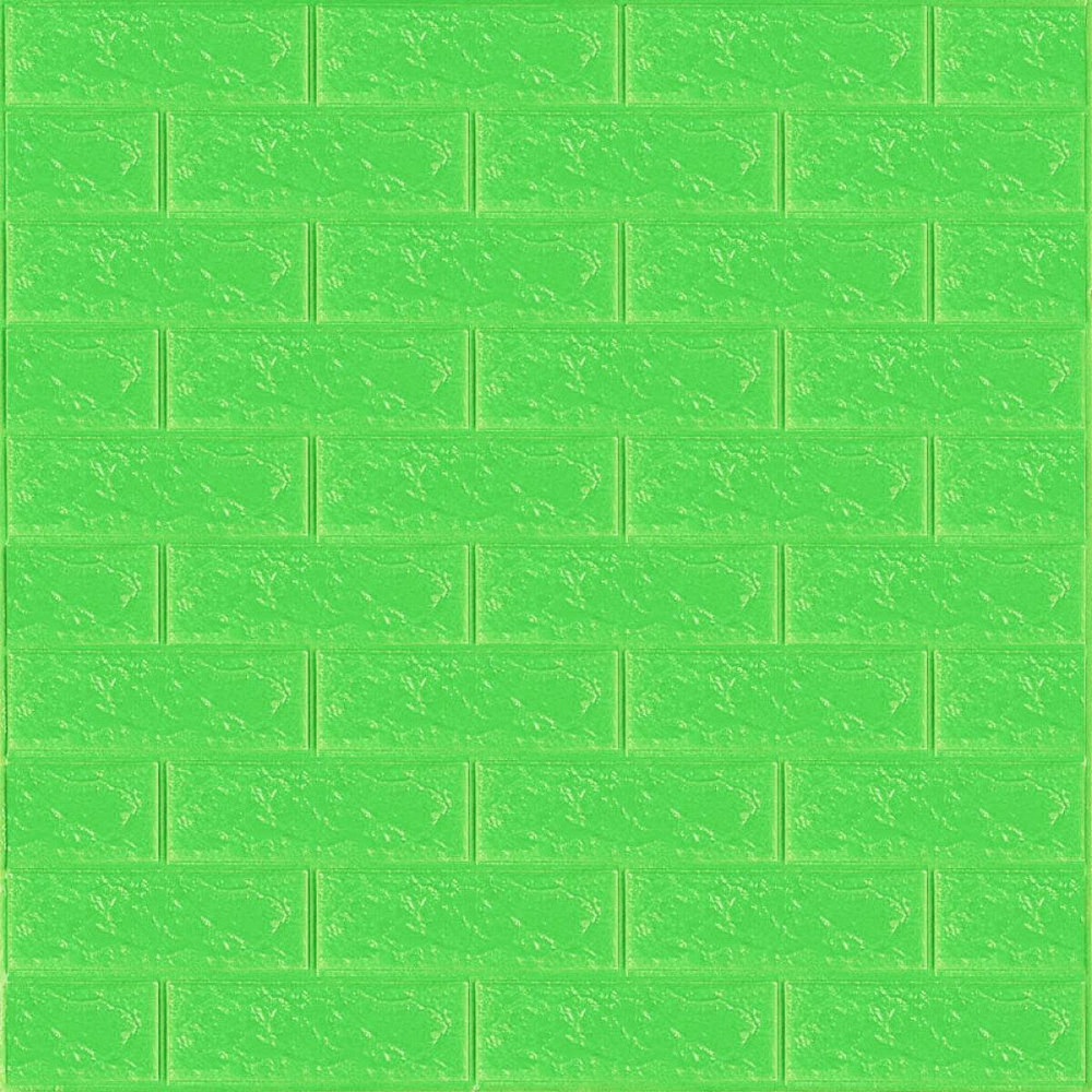 Зеленая самоклеящаяся 3D панель с эффектом кирпича Киев - изображение 1