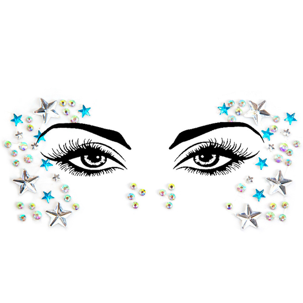 Декоративні стрази для очей one size сріблясто-блакитний Київ - фото 1