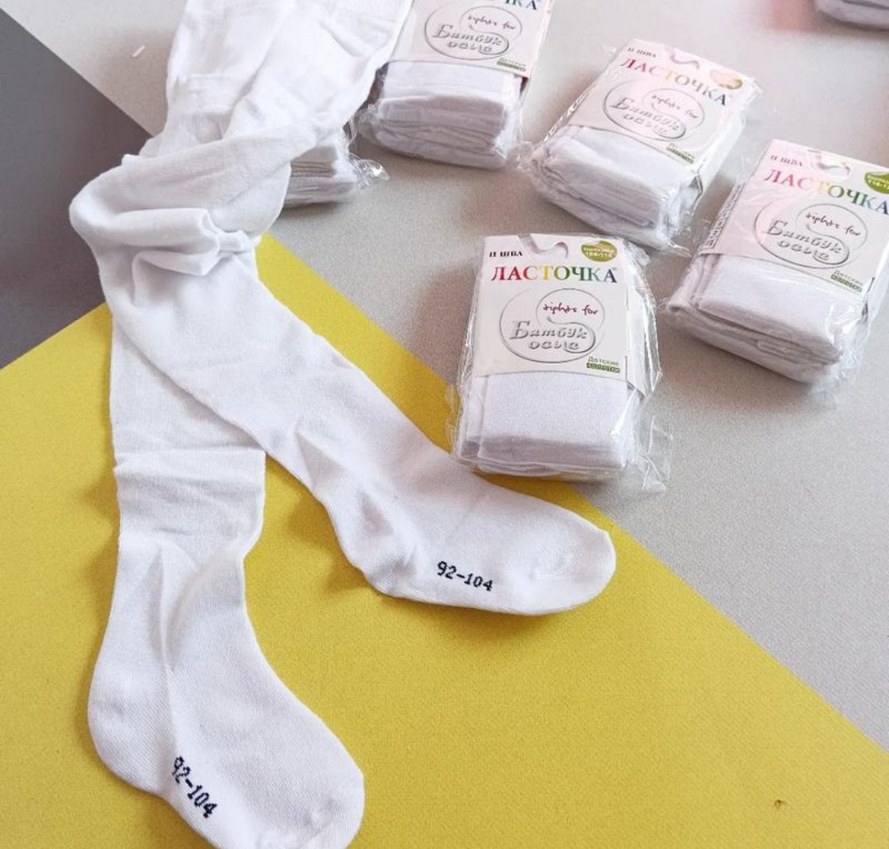 Колготи дитячі білі 128-140см Київ - фото 5