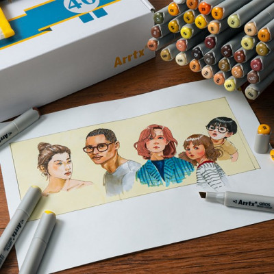 Художественный маркер Arrtx Спиртовые Oros ASM-03YL 40 цветов, желтые оттенки (LC302499) Винница - изображение 7