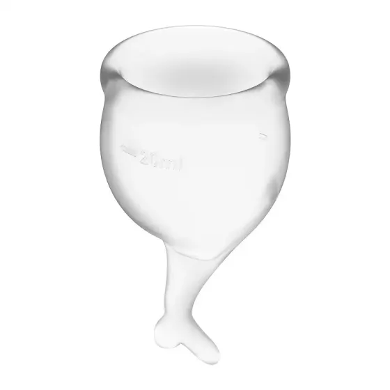 Набір менструальних чаш Satisfyer Feel Secure (transparent), 15мл і 20мл, мішечок для зберігання Львів