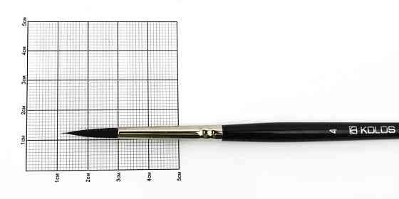 Кисть белка круглая Classic 3049R No 4 короткая ручка KOLOS Киев