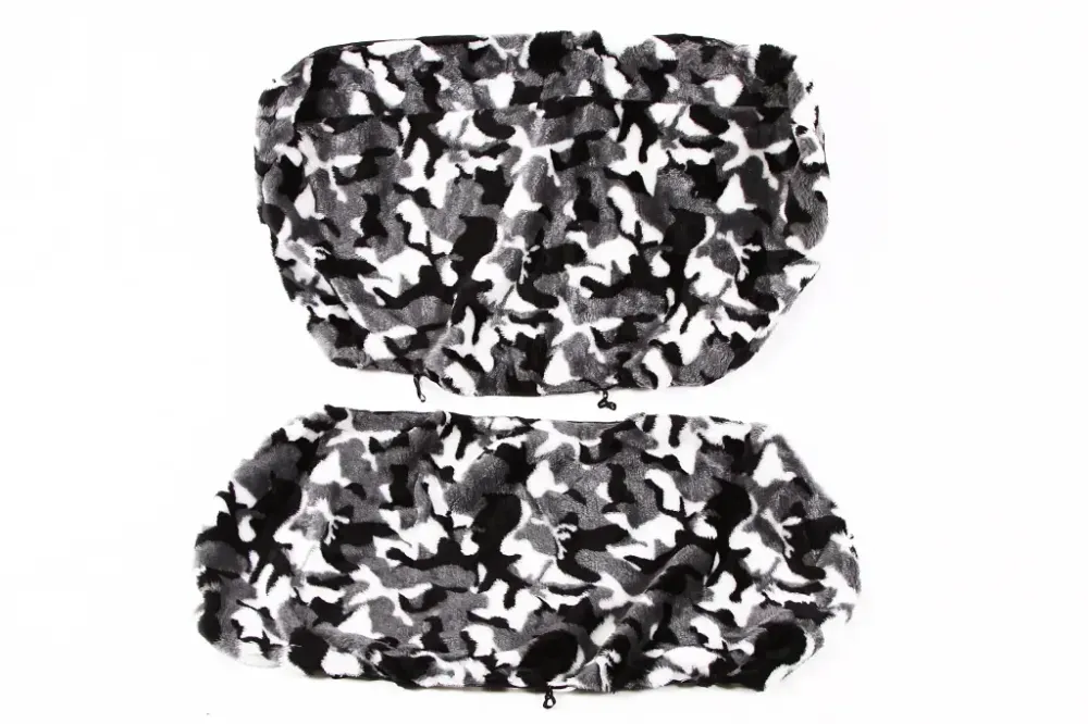 Чехли на сидушки хутрарі чорний/серий/білий Вінниця - фото 3