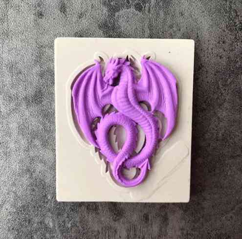 Молд силиконовый Дракон 51 на 62 мм серый Киев