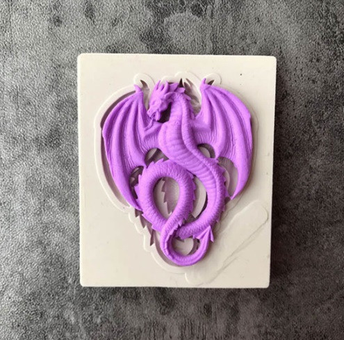 Молд силиконовый Дракон 51 на 62 мм серый Киев - изображение 3