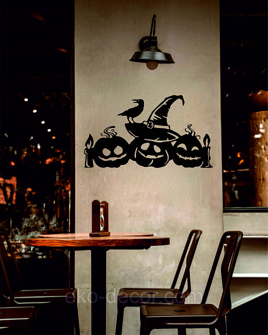 Декоративне настінне Панно «Хелловін - гарбузи», Декор на стену Київ - фото 8