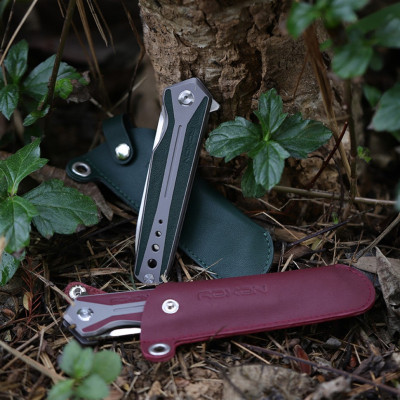 Чохол для ножа Roxon шкіряний для К1 бордовий (caseK1fuchsia) Вінниця - фото 4