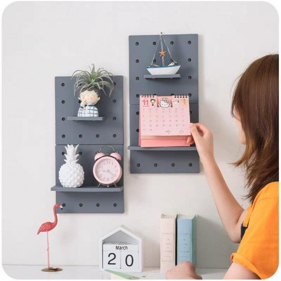 Набор с 6 настенных панелей на стену со сменными крючками и полочками Винница - изображение 2