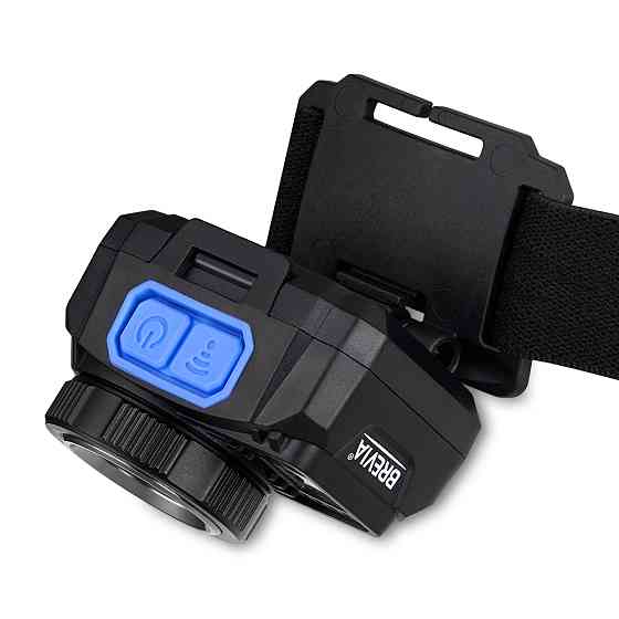 Ліхтар налобний Brevia 550Lm, 3W CREE XPG+COB, 1200mAh/3xAAA, Zoom, з сенсором білий/червоний Львів