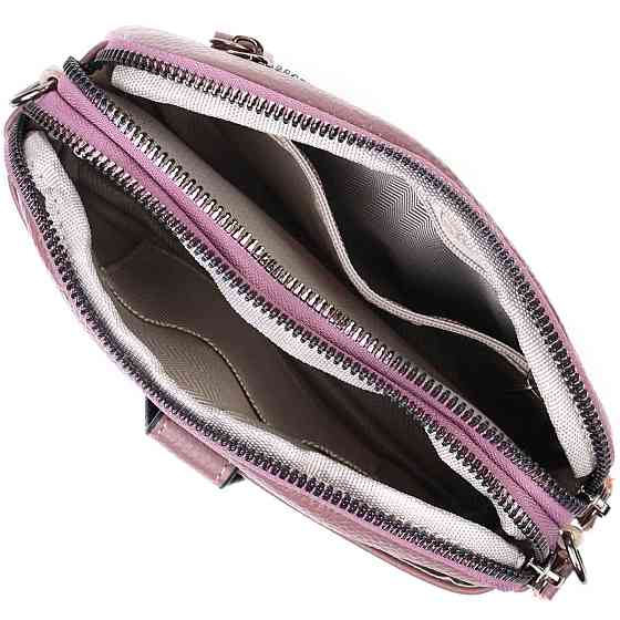 Замечательная сумка-клатч в стильном дизайне из натуральной кожи 22126 Vintage Пудровая Киев