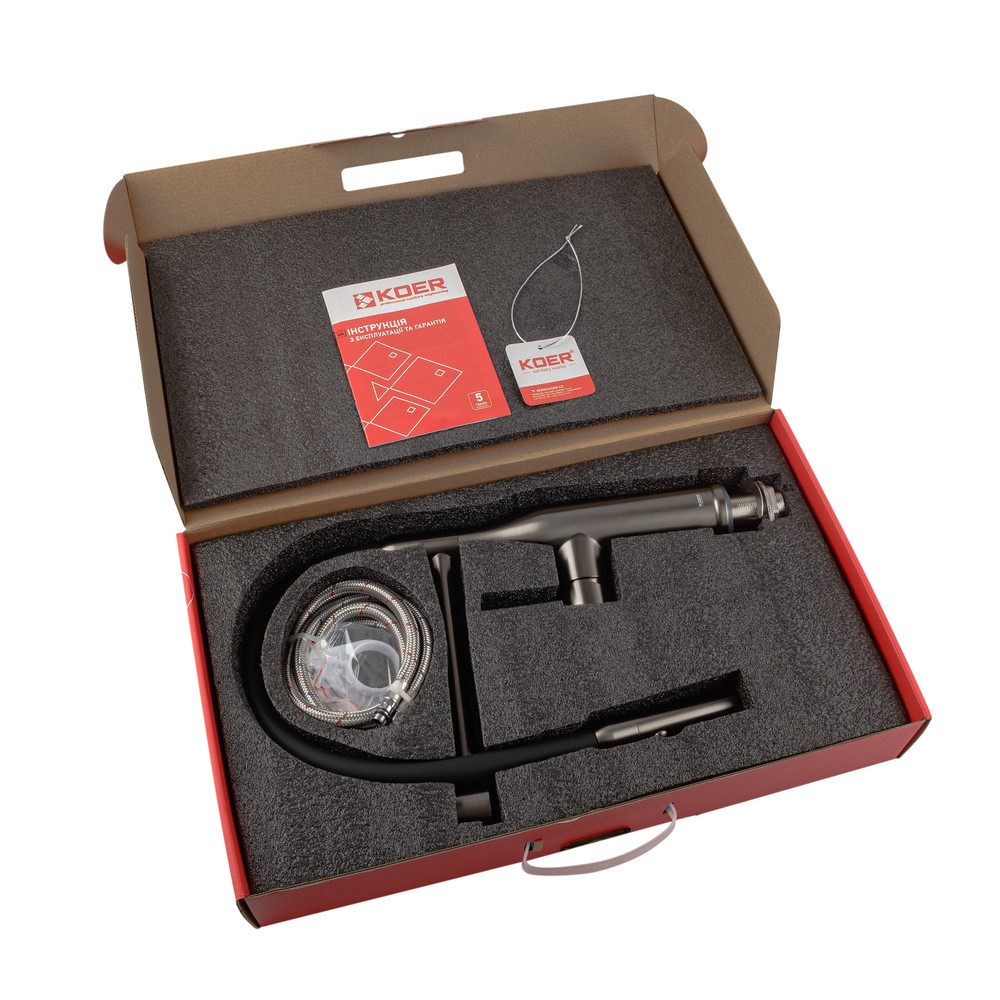 Кухонний змішувач KOER KI-70005-07 з силіконовим виливом з нержавної сталі (KR3389) Харків - фото 5