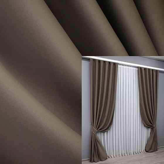 Комплект готових штор VR-Textil Блекаут Midnight № 1673ш Какао 200х290 см 2 шт (32-338) Київ