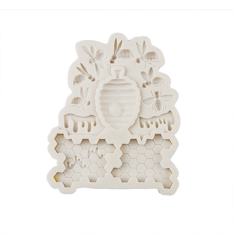 Молд силиконовый Пчела и соты 138 на 112 мм серый Киев - изображение 5