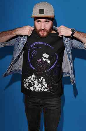 Футболка для мальчика аниме Истребитель демонов оверсайз (рост от 165 до 180 ) Черний AnimeJ0910m Днепр